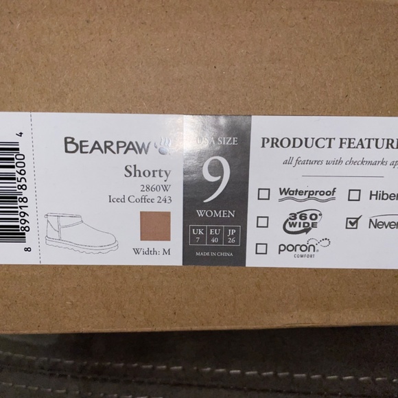Bearpaw Shorty Size 9 Iced Coffee - Picture 2 of 3
